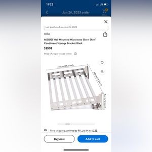 NIB! Wall mounted microwave oven shelf